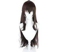 HBYLEE Wig Anime Cosplay Dazai Osamu Cosplay Wig Anime Bungo Stray Dogs Dazai Osamu Female 100 cm Long Heat Resistant Synthetic Woman Wigs + Cap [Colour: According to Plan]