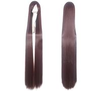 HBYLEE -Wig for Cosplay 150 cm Super Long Straight Wig Black Blonde White Blue Red Blonde Anime Cosplay Wigs for Women Halloween Costume Synthetic Hair Brown02