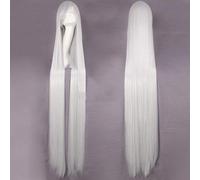 HBYLEE -Wig for Cosplay 150 cm Super Long Straight Wig Black Blonde White Blue Red Blonde Anime Cosplay Wigs for Women Halloween Costume Synthetic Hair Silver