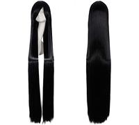 HBYLEE -Wig for Cosplay Anime Cosplay Wig 150 cm Super Long Straight Wig Black Blonde White Blue Red Blonde Anime Cosplay Wigs for Women Halloween Costume Synthetic Hair Black
