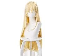 HBYLEE -Wig for Cosplay Anime Cosplay Wig for Arifureta Shokugyou De Sekai Saikyou Yue Cosplay Wigs 80 cm Long Straight Yellow High Temperature Fibre Synthetic Hair Wig Perucas One Size Yue