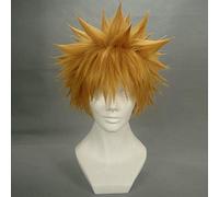 HBYLEE -Wig for Cosplay Kurosaki Blonde Short Shaggy Layered Cosplay Wig Synthetic Hair Hair + Wig Cap