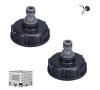 HBYMYDA Pack of 2 IBC Tank Accessories S60 x 6 1/2 Inch IBC Tank Cap IBC Adapter for Attaching Garden Hoses IBC Tanks Rainwater Tanks