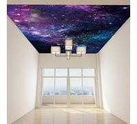 HBYUEHAN Universe Starry Sky Luminous Ceiling Galaxy roof Large Mural 3D Wallpaper for Living Room Bedroom Home Decoration
