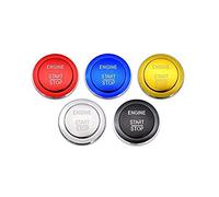 HBZYD Engine Start Stop Button Sticker,Fit for Mercedes Benz AMG A B C GLC GLA CLA GLC260,Silver Engine Ignition Outer Ring Engine Ignition Decoration Replacement