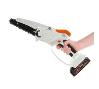 Hc-12200 Chain Saw 550W, Cutting Speed 20,000 RPM, Equipped with A 1.5Ah Battery, Cordless and Lightweight, Suitable for Tree Pruning, Wood Cutting and Gardening Work