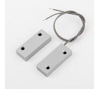 HC-52 Magnetic Reed Switch Alarm Security Sensor for Rolling Garage Doors, 2-Pack Zinc Alloy Housing with 35-45mm Actuation Distance and Screw Mount Installation