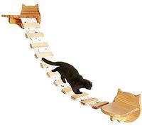 HC Wall Mounted Wooden Cat Tree with Climbing Step Shelves, Cat Perch Activity Centres Pet Play Furniture (Wooden)