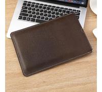 HC&WT Genuine Full-Grain Leather MacBook Sleeve Case, Universal Fit for MacBook Air/Pro & Slim Laptops, Convertible Mouse Pad, Scratch-Resistant (Dark brown,15.3inch)
