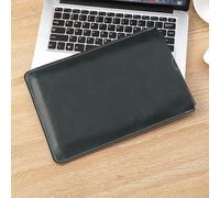 HC&WT Genuine Full-Grain Leather MacBook Sleeve Case, Universal Fit for MacBook Air/Pro & Slim Laptops, Convertible Mouse Pad, Scratch-Resistant (Dark green,15.3inch)