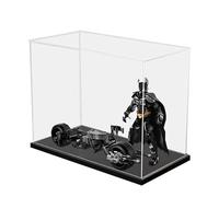 HCAEIOFJ Clear Acrylic Display Case for Lego DC 76273 Applicable for Batman & The Bat-Pod Bike Display Box Gift(Display Case Only) (Black Bottom 1)
