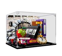 HCAEIOFJ Clear Acrylic Display Case for Lego Disne 43227 Applicable for Villain Icons Designed Display Box Gift(Display Case Only) (Black Bottom+Background)