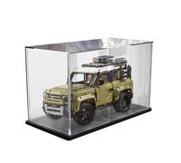 HCAEIOFJ Clear Acrylic Display Case for Lego Icons 10317 Applicable for Land Rover Classic Defender 90 Designed Display Box Gift(Display Case Only) (Black Bottom1)