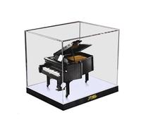 HCAEIOFJ Clear Acrylic Display Case for Lego Ideas 21323 Applicable for Grand Piano Designed Display Box Gift(Display Case Only) (High Black Bottom)