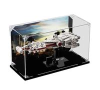 HCAEIOFJ Clear Acrylic Display Case for Lego SW 75376 Applicable for Tantive IV Display Box Gift(Display Case Only) (Black Bottom)