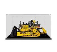 HCAEIOFJ Clear Acrylic Display Case for Lego Technic 42131 Applicable for App-Controlled Cat D11 Bulldozer Designed Display Box Gift(Display Case Only) (Black Bottom 1)