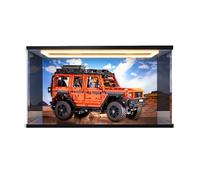 HCAEIOFJ Clear Acrylic Display Case for Lego Technic 42177 Applicable for Mercedes-Benz G 500 PROFESSIONAL Line Designed Display Box Gift(Display Case Only,) (Background+Top Light)