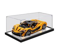 HCAEIOFJ Clear Acrylic Display Case for LegoTechnic 42172 Applicable for McLaren P1 Hypercar Display Box Gift(Display Case Only) (Mirror Bottom)