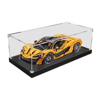 HCAEIOFJ Clear Acrylic Display Case for LegoTechnic 42172 Applicable for McLaren P1 Hypercar Display Box Gift(Display Case Only) (Black Bottom)