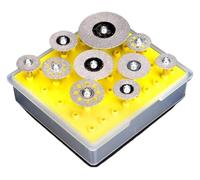 hcaioz 10/50pcs Diamond Grinding Heads Set 3.0mm Shank Burrs for Abrasive Rotary Tools Grinder Head Burr y