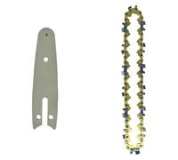 hcaioz 4 Inch Golden Chainsaw Chain Set for Electric & Parts Saw Replacement Blade Guide Bar Power Tools Kit mxi.