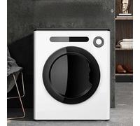 HCAUYNN 4Kg Tumble Dryer,With Filtering Function,60℃ Thermostatic Heating,Stainless Steel Inner Barrel,For Apartment/Rv/Laundry Room White
