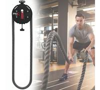 HCAUYNN Endless Rope Trainer Machine, Cable Machine Home Gym, Compact Cable Pulley, 30kg Max Resistance, for Small Space Home Workouts, Full Body Exercise Routines Red