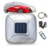 HCAUYNN Fully Automatic Car Cover UK, Remote Control Retractable Car Umbrella, All Weather Waterproof Outdoor Car Cover, Frost Rain Snow UV Protection, Anti-Theft Alarm for SUV Sedan Pickup Silver-YL