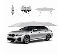 HCAUYNN Fully Automatic Car Umbrella Cover 4.2/4.8/5.2m with Remote Control, Folded Portable Car Canopy Sun Shade Tent, Waterproof Car Shelter for Outdoor Parking, Keeps Your Vehicle Cool Gray-4.2m