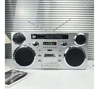 HCAUYNN Modern Am/Fm Radio, Cordless Streaming, 80S Style Retro Cd Player, Mobile Computer Connection,For Home/Hotel/Restaurant/Cafe/Travel,Black