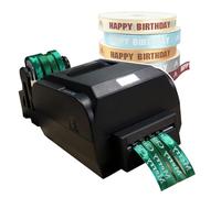 HCAUYNN Ribbon Printer Machine For Any Ribbon,With Ribbon Holder,Printing Resolution: 200 Dpi, Printable Snow Yarn, Polyester, Nylon Material,For Party