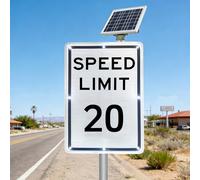 HCAUYNN Solar Speed Limit Sign - 18x24 Inch LED Slow Down Traffic Signs, Waterproof Aluminum Casing, Easy to Mount, for Road & Traffic Safety 20mph