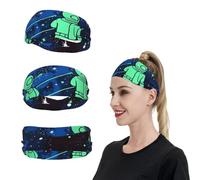 HCBPWVQA Glow in The Dark Sports Headbands for Men Women Sweatbands Moisture Wicking Workout Sweat Bands Mens Running Headband Sweat Head Bands for Tennis Stretchy Hairband