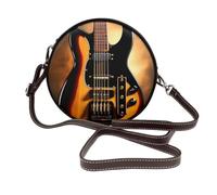 HCBPWVQA Instrumental Guitar Shoulder Bag for Women PU Leather Purses | Retro Clutch Handbags With Zipper & Removable Strap For Daily Use, Phone Wallet, Trendy Ladies Crossbody Bag