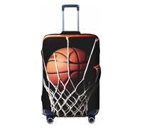 HCBPWVQA Luggage Cover Protector Washable Stretch Suitcase Protector Basketball Suitcase Cover Anti-Scratch Travel Baggage Covers Fits 18-32 Inch Luggage Protectors, Black, L