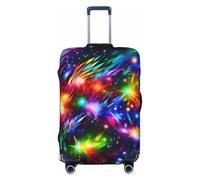 HCBPWVQA Luggage Cover Protector Washable Stretch Suitcase Protector Bright Beautiful Colorful Art Suitcase Cover Anti-Scratch Travel Baggage Covers Fits 18-32 Inch Luggage Protectors, Black, S