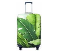 HCBPWVQA Luggage Cover Protector Washable Stretch Suitcase Protector Cute Banana Leaves Suitcase Cover Anti-Scratch Travel Baggage Covers Fits 18-32 Inch Luggage Protectors, Black, L