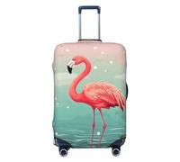 HCBPWVQA Luggage Cover Protector Washable Stretch Suitcase Protector Flamingos Suitcase Cover Anti-Scratch Travel Baggage Covers Fits 18-32 Inch Luggage Protectors, Black, XL