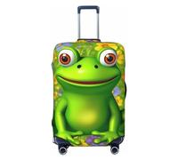 HCBPWVQA Luggage Cover Protector Washable Stretch Suitcase Protector frog Suitcase Cover Anti-Scratch Travel Baggage Covers Fits 18-32 Inch Luggage Protectors, Black, L