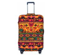 HCBPWVQA Luggage Cover Protector Washable Stretch Suitcase Protector Mexican Folk Art Boho Suitcase Cover Anti-Scratch Travel Baggage Covers Fits 18-32 Inch Luggage Protectors, Black, Medium