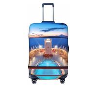 HCBPWVQA Luggage Cover Protector Washable Stretch Suitcase Protector Pool Party Cruise Ship Suitcase Cover Anti-Scratch Travel Baggage Covers Fits 18-32 Inch Luggage Protectors, Black, XL