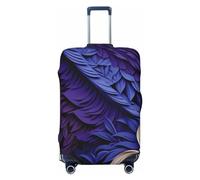 HCBPWVQA Luggage Cover Protector Washable Stretch Suitcase Protector Purple Background Abstract Elements Suitcase Cover Anti-Scratch Travel Baggage Covers Fits 18-32 Inch Luggage Protectors, Black, XL