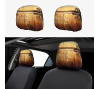 HCBPWVQA Reeds by the River Car Headrest Cover 2 PCS, Funny Auto Front Seat Head Rest Protector, Universal Car Headrest Protector Elastic, Personalized Seat Cover Headrest Trim for Most Cars