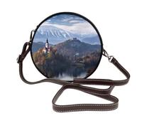 HCBPWVQA Slovenia Wonderland Shoulder Bag for Women PU Leather Purses | Retro Clutch Handbags With Zipper & Removable Strap For Daily Use, Phone Wallet, Trendy Ladies Crossbody Bag