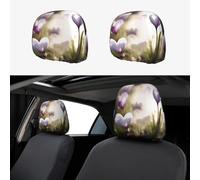 HCBPWVQA Spring is in The Air Car Headrest Cover 2 PCS, Funny Auto Front Seat Head Rest Protector, Universal Car Headrest Protector Elastic, Personalized Seat Cover Headrest Trim for Most Cars