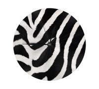 HCBPWVQA Zebra Animal Wall Clock 10 Inch Silent Non-Ticking Modern Clocks Battery Operated - Analog Clock Classic Round Clocks Home Decor for Office Kitchen Living Room