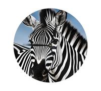 HCBPWVQA Zebra Wall Clock 10 Inch Silent Non-Ticking Modern Clocks Battery Operated - Analog Clock Classic Round Clocks Home Decor for Office Kitchen Living Room