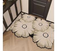 HCBUTAE Dirt Trapper Front Door Mat, Non-Slip Rubber Backing, Irregular Flower Doormats Washable Entryway Rug, Welcome Floor Mat, Absorbent Water(Flower 3,100 * 140 cm)