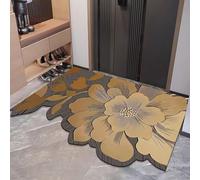 HCBUTAE Dirt Trapper Front Door Mat, Non-Slip Rubber Backing, Irregular Flower Doormats Washable Entryway Rug, Welcome Floor Mat, Absorbent Water(Flower 8,50 * 80 cm)
