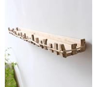 HCBUTAE Floating Shelves with Natural Tree Enclosure, Rustic Style, Branch Fence, Hook Mounted, Wall Shelf Can Hold Decorations, Books, Vases, Ornaments, Photo Frames